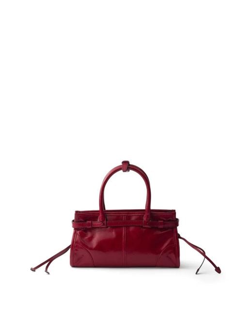 Prada Red Bonnie Leather Mini Handbag
