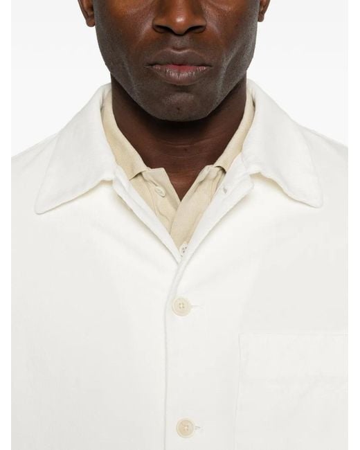 Sobrecamisa Con Botones Barena de hombre de color White