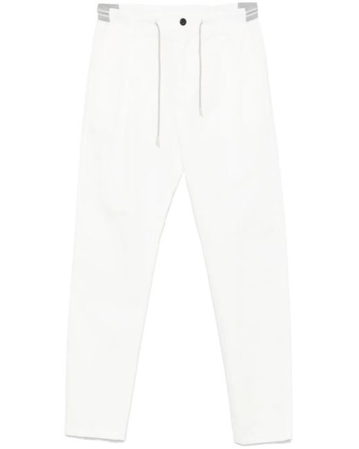 Pantaloni Affusolati Con Pieghe di Eleventy in White da Uomo