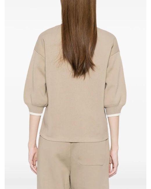Max Mara Natural Mxmorafo Half-Zip Sweater