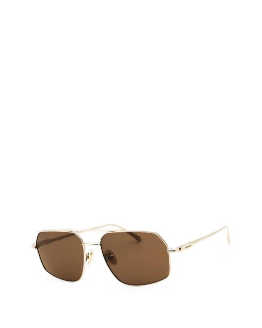 Ferragamo Eyewear Metallic Rectangular-Frame Sunglasses for men