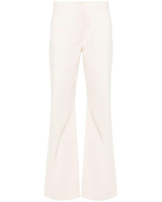 Our Legacy White Biker High-waist Straight Trousers