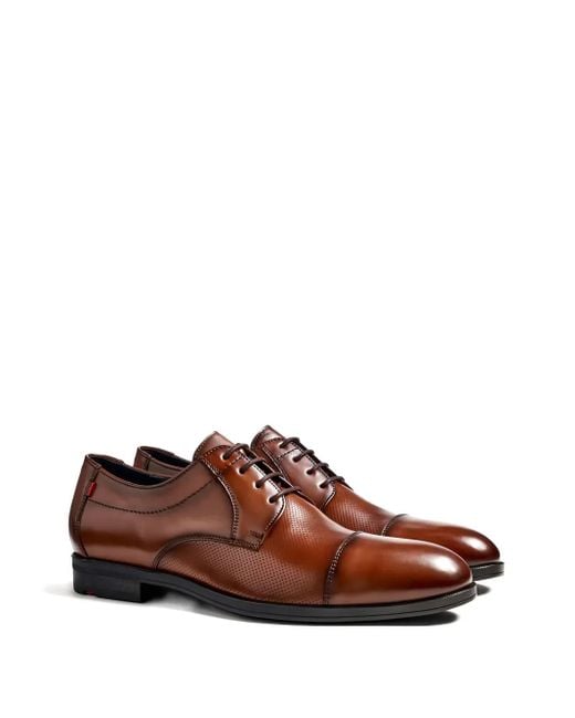 Lloyd Brown Folco Perforated Leather Derby Shoes for men