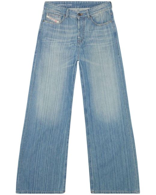 DIESEL 1996 Jeans Met Wijde Pijpen in het Blue