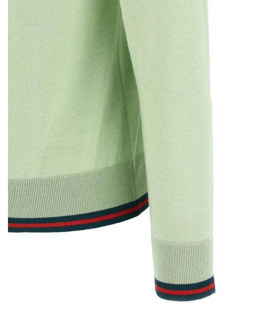 Gucci Green Cardigan mit V-Ausschnitt