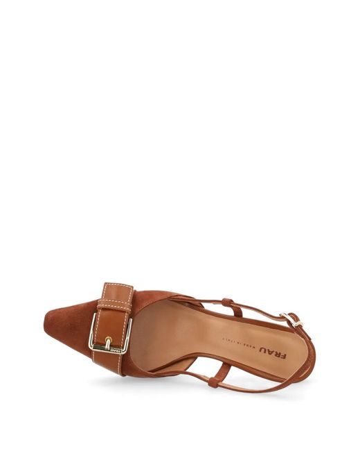 Frau Brown Suede Slingback Pumps