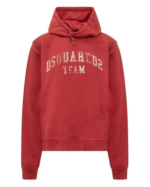 DSquared² Red Logo Hoodie for men