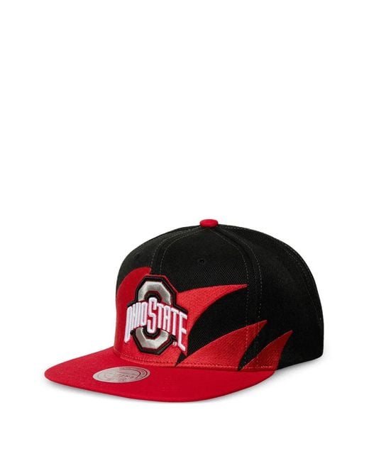 Mitchell & Ness Red Ohio State Buckeyes Sharktooth Baseball Cap for men