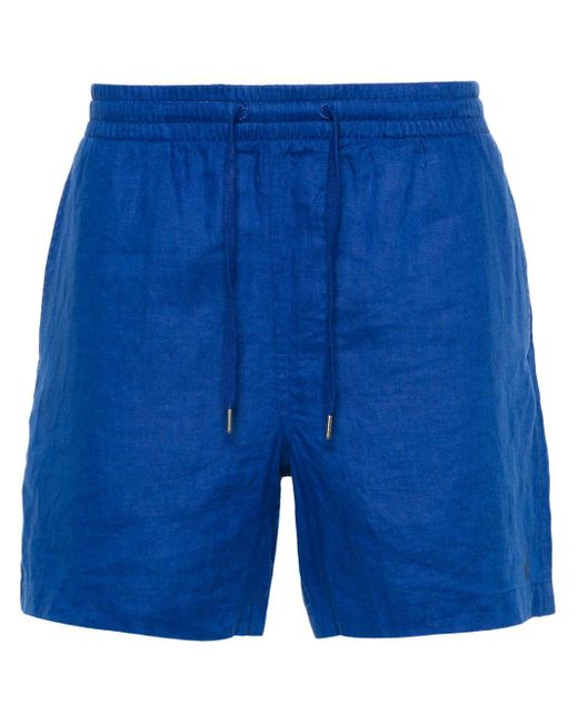 Polo Ralph Lauren Linnen Shorts in het Blue voor heren