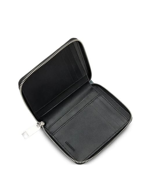 AllSaints Blue Lena Zip-Fastening Wallet