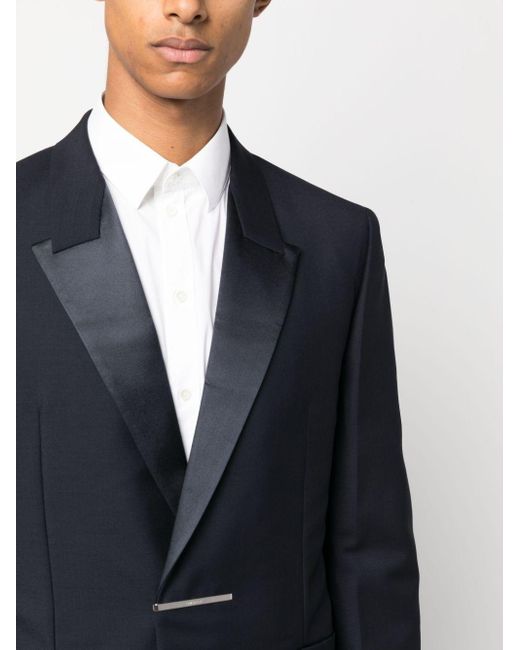 Givenchy Blue Single-breasted Tailored Suit Jacket for men