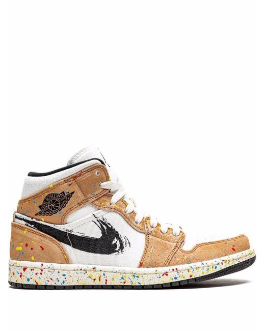 Sneakers Air 1 Mid BrushstrokeNike in Pelle scamosciata da Uomo colore  Marrone | Lyst