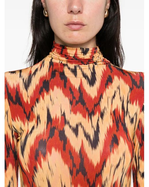 T-Shirt À Col Montant Ulla Johnson en coloris Orange