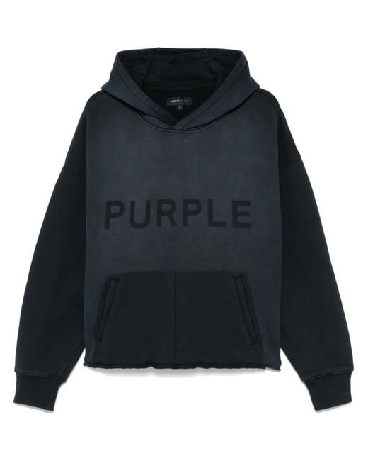 Purple Brand Black Shadow Wordmark Hoodie for men