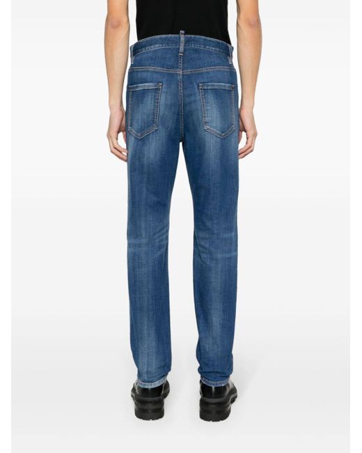 DSquared² Slim-Fit-Jeans mit Logo-Pflaumen in Blue für Herren