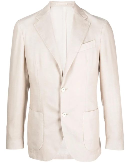 Lardini Natural Single-Breasted Blazer for men