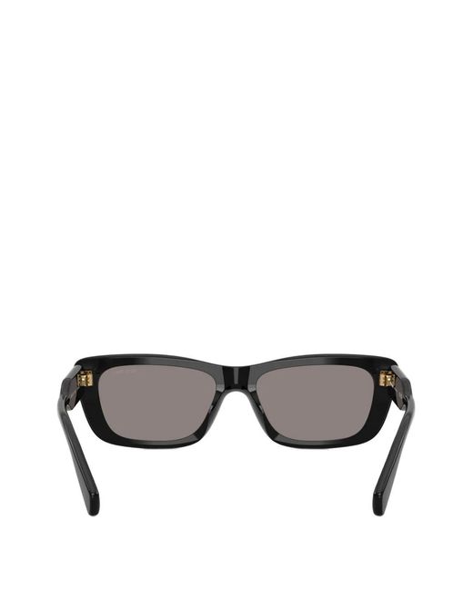 Miu Miu Gray Rectangle Sunglasses
