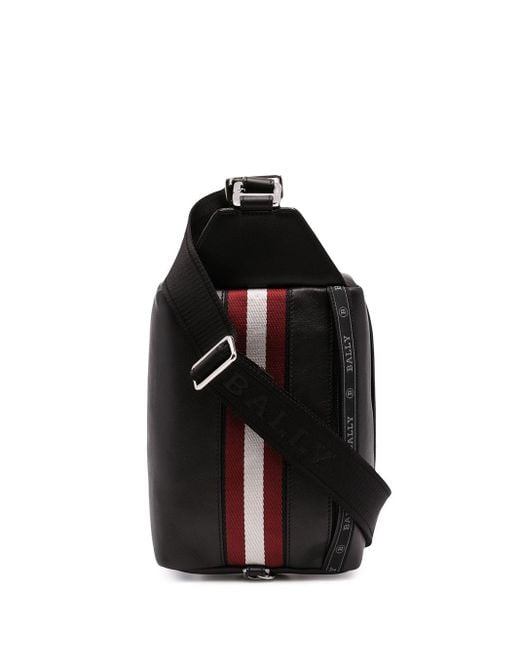 Bally Black Huy Leather Sling Belt Bag for men