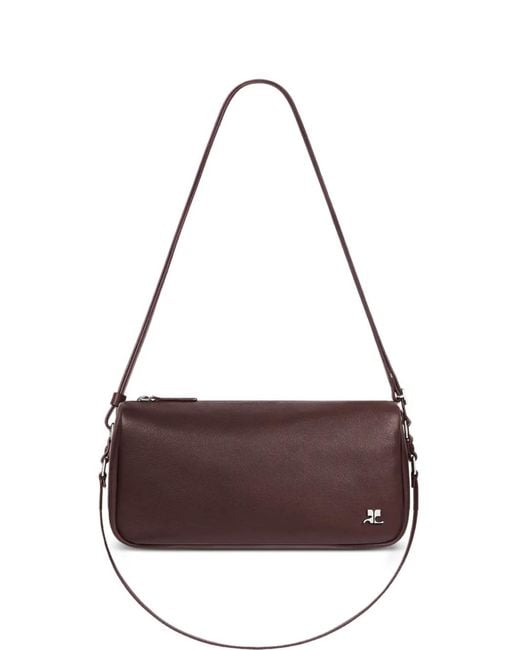Courreges Purple Small Three Sixty Leather Shoulder Bag