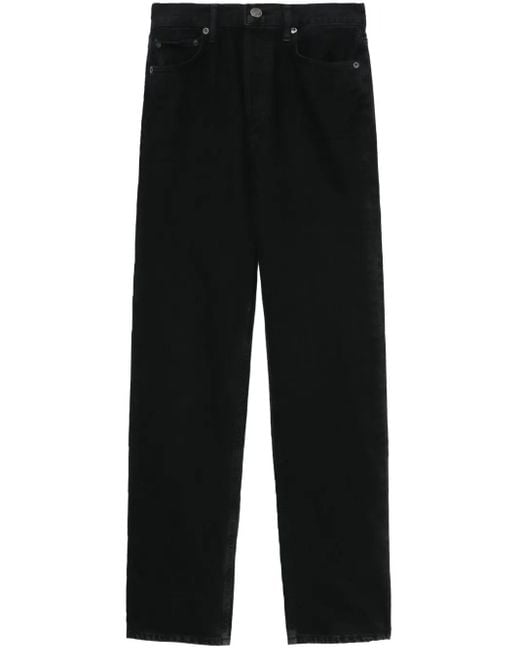 Agolde Black 90's Pinch Waist Straight-Leg Jeans
