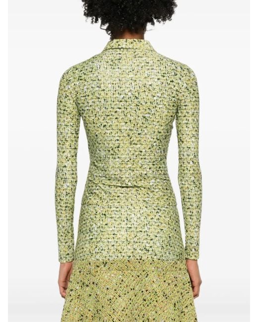 DIESEL Green Long-Sleeve Patterned Top