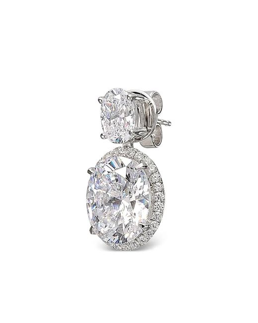 Anabela Chan White Boucles D'Oreilles Celestial Halo En Or 14Ct À Diamants