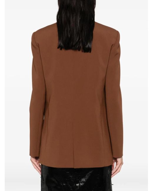 Blazer con solapa de muesca y dos botones Patrizia Pepe de color Brown