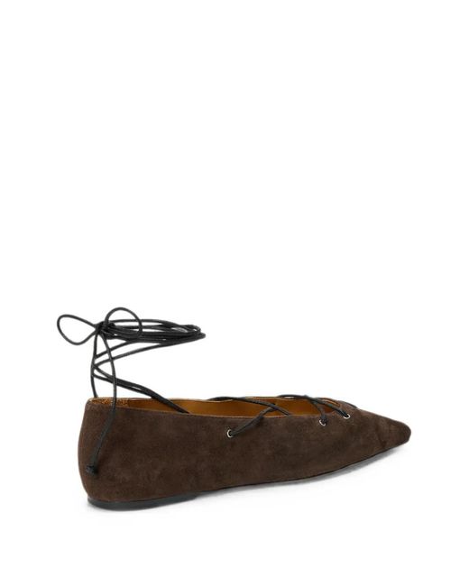 Polo Ralph Lauren Brown Suede Ballet Flats