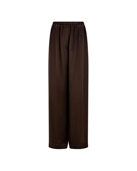 Ferragamo Brown Satin Trousers