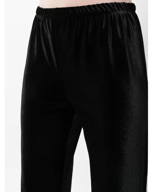 Philosophy Di Lorenzo Serafini Black Wide-Leg Velvet Trousers