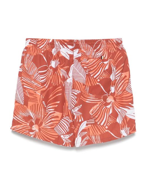 Bañador Estampado Boss de hombre de color Red