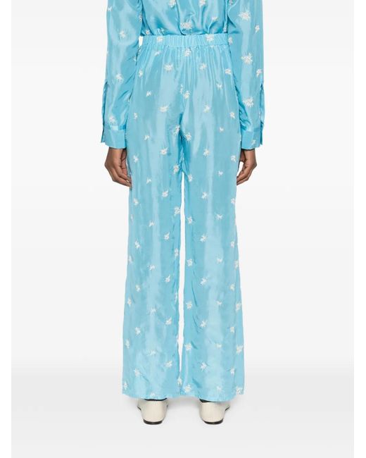 Forte_forte Blue Embroidered Trousers