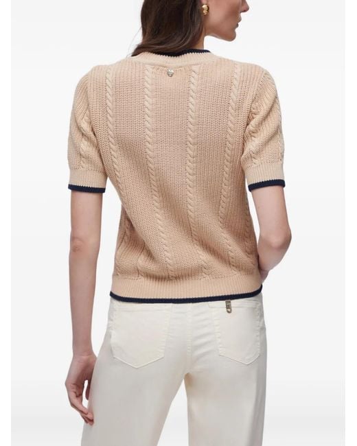 Liu Jo Natural Short-Sleeve Sweater