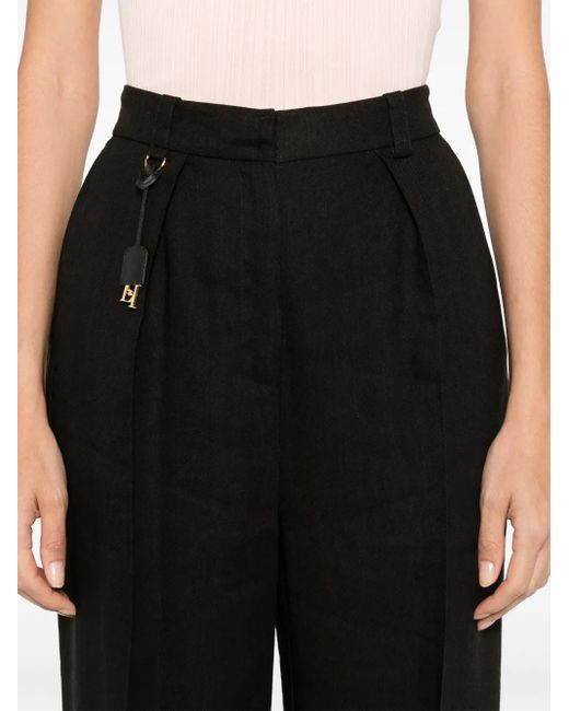 Elisabetta Franchi ロゴチャーム パンツ Black