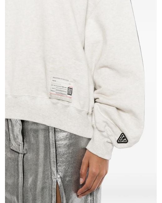 Maison Mihara Yasuhiro White Cold-Shoulder Layered-Effect Sweater
