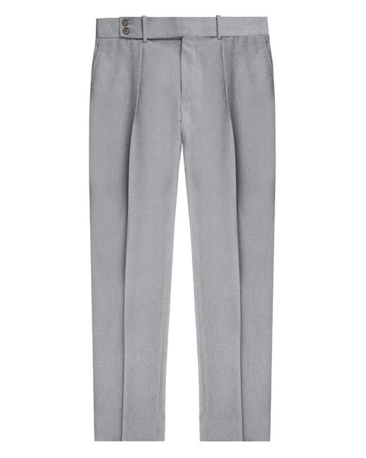 Incotex Gray Pleated Trousers for men