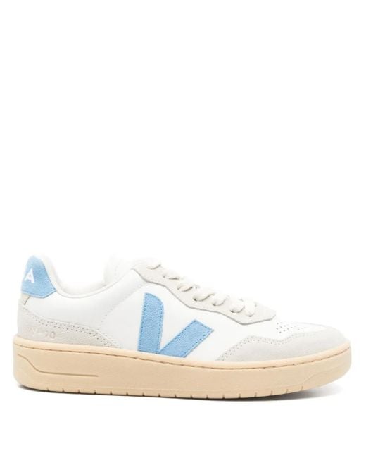 Veja White V-90 Sneakers