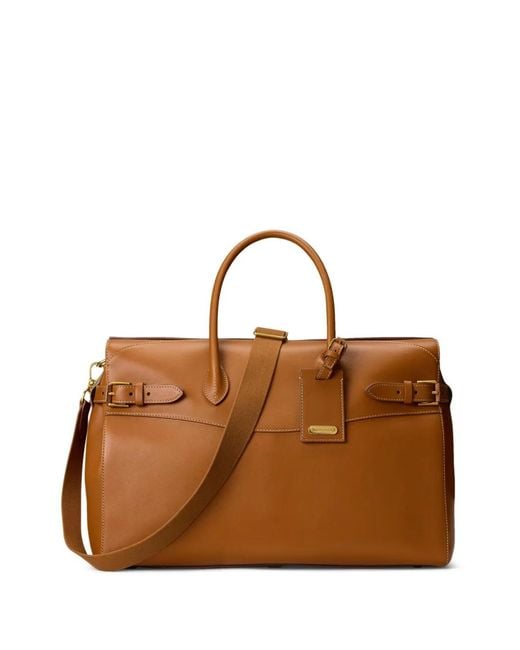 Ralph Lauren Brown Buckled Bedford Calfskin Duffel for men