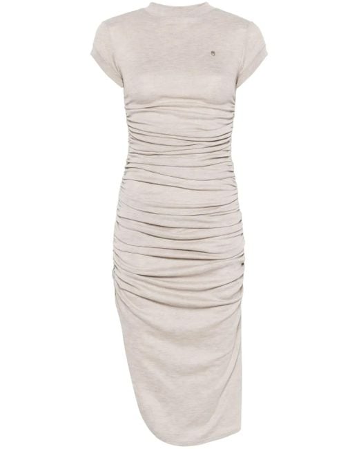 Elena Velez White Minikleid Mit Raffungen