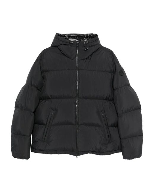 Moncler Black Meriera Hooded Zip-Up Puffer Jacket for men