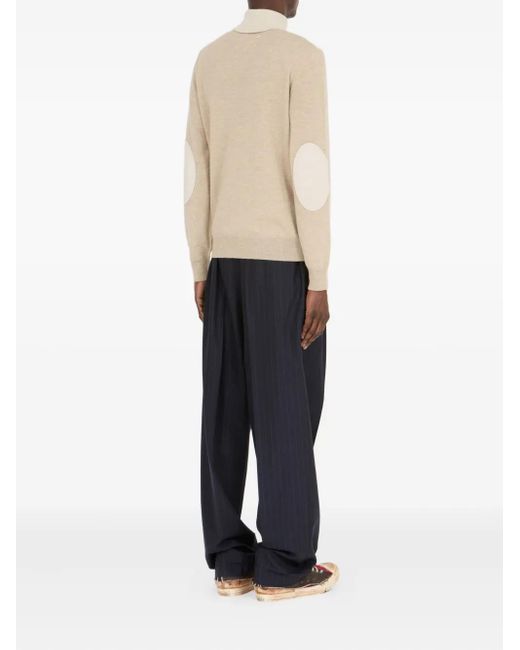 Maison Margiela メンズ ホワイト タートルネック セーターの Maison Margiela メンズ ホワイト タートルネック セーターの