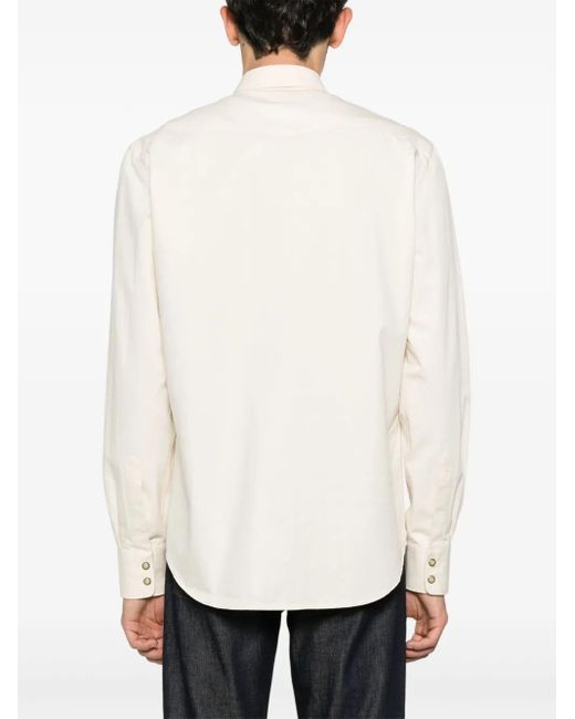 メンズ Canali コットン シャツ White