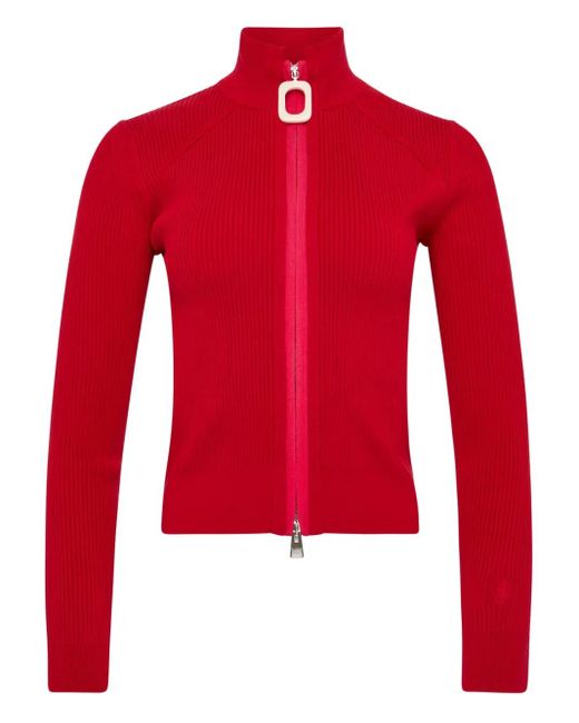 J.W. Anderson Red Zip-Up Cardigan