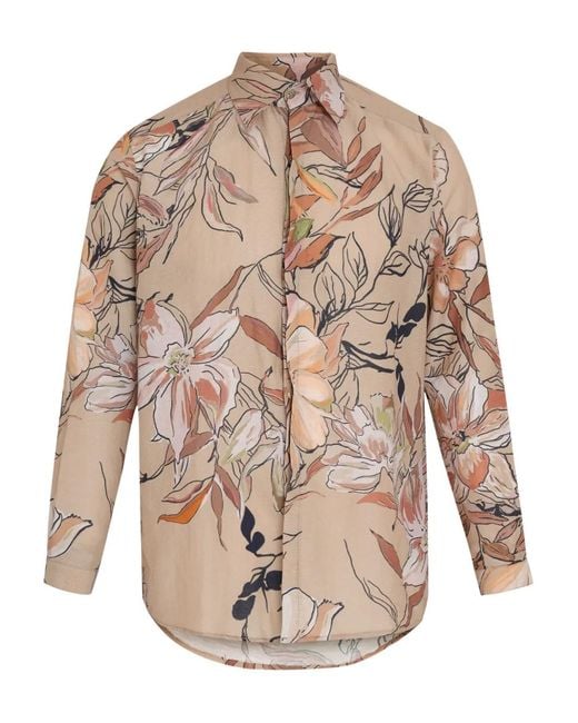 Amir Slama Natural Floral-Print Shirt for men