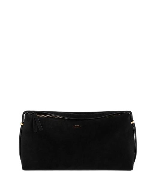 Totême  Black Scoop Suede Zip-Fastening Shoulder Bag