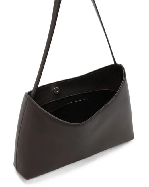 The Row Black Alma Leather Shoulder Bag