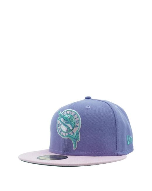 KTZ Blue 59Fifty Florida Marlins Patch Cap for men
