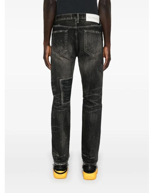Neighborhood Gray Distressed Jeans for men