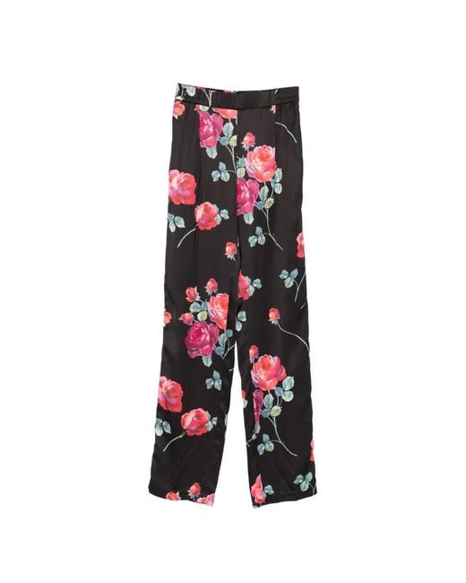 N°21 White Floral-Print Trousers