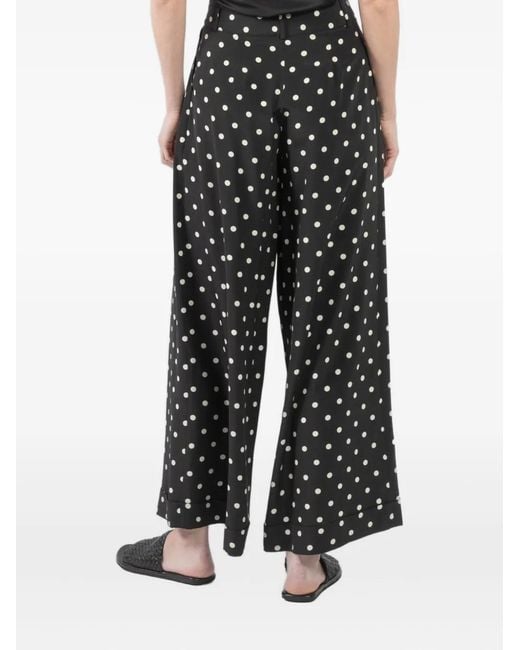 Franchise Black Mila Polka-Dot Trousers